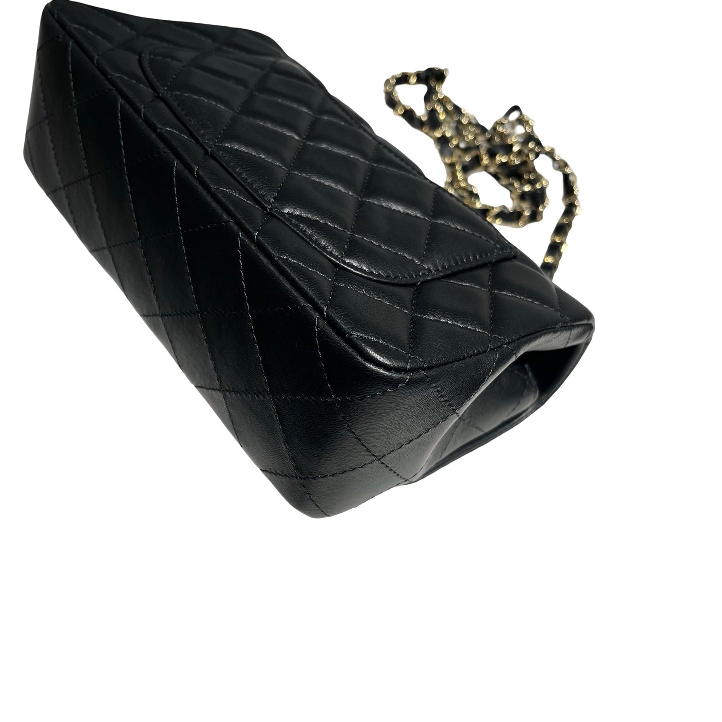 CHANEL MINI FLAP 20 CM BLACK LAMBSKIN GHW [3001063]