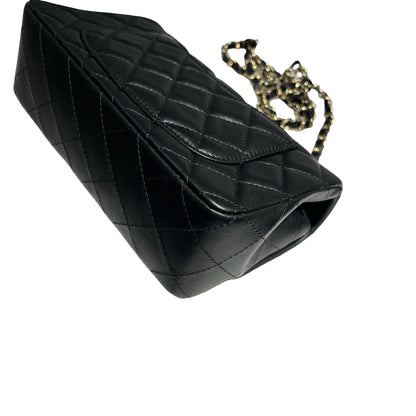 CHANEL MINI FLAP 20 CM BLACK LAMBSKIN GHW [3001063]