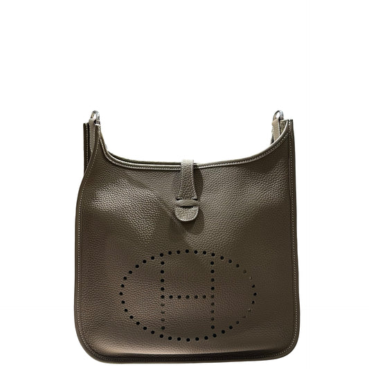 Used HERMES Clemence Evelyne 29 Cross body bag Etoupe PHW