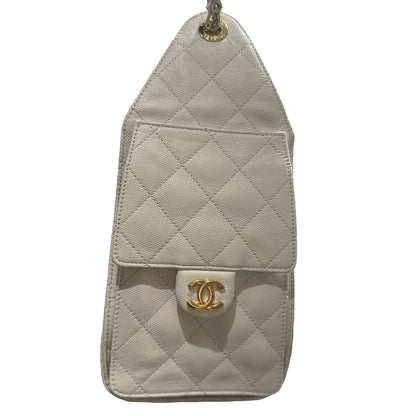 Brand New CHANEL Calfskin 25 Bag Dmall Shoulder Bag White GHW