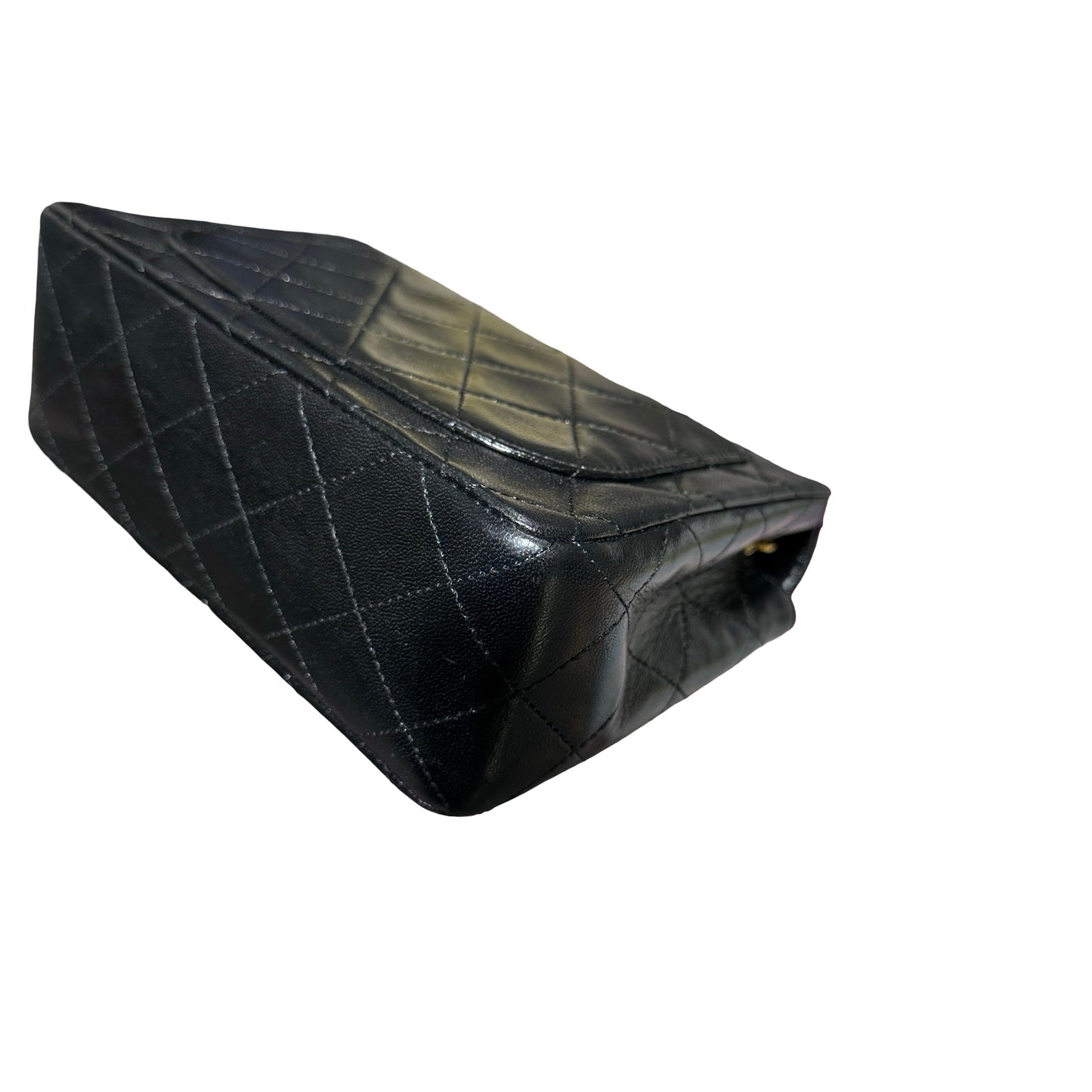 Used Chanel Vintage Mini Flap 17cm Shoulder Bag Black GHW