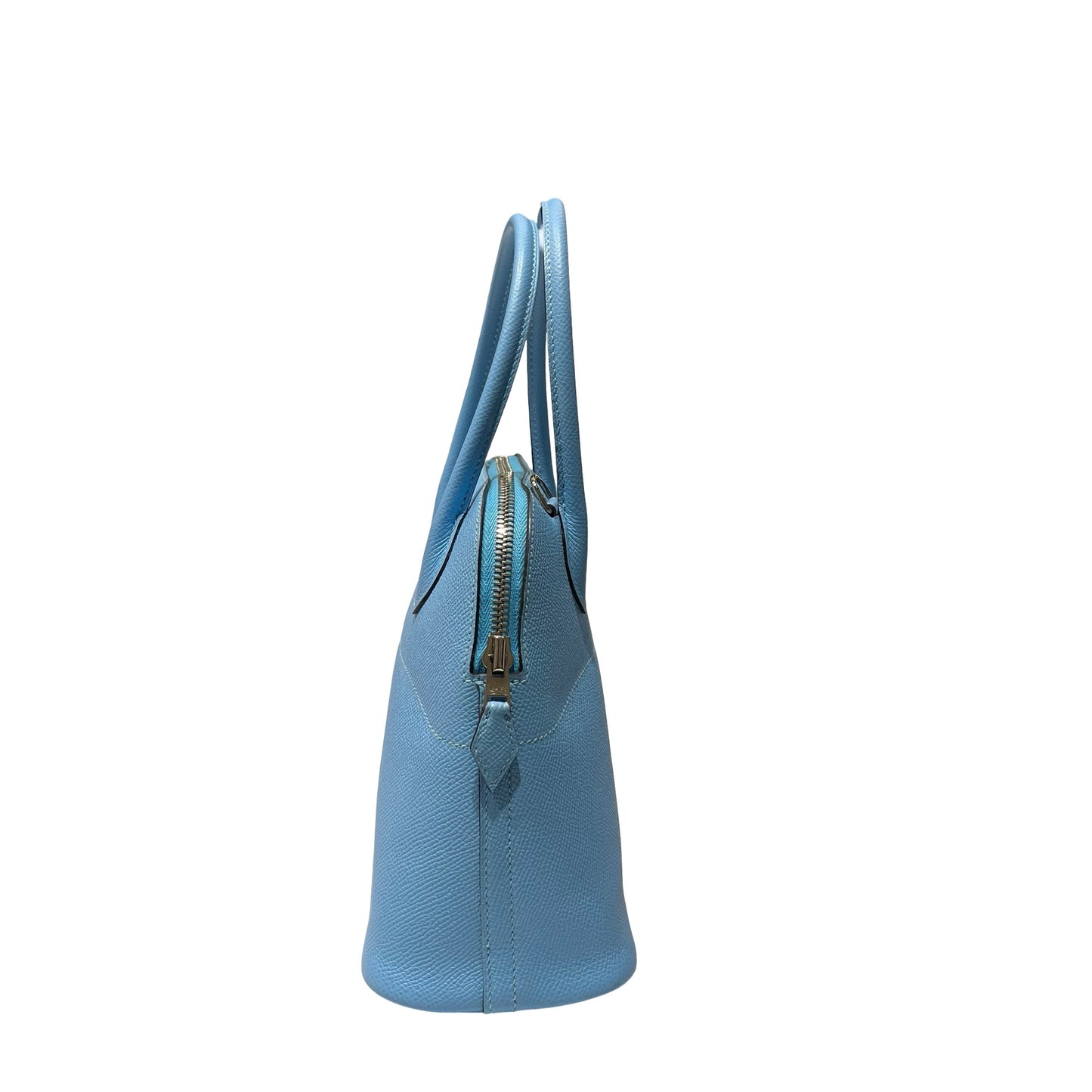 Used HERMÈS BOLIDE 27 Two Way Shoulder Bag Blue PHW