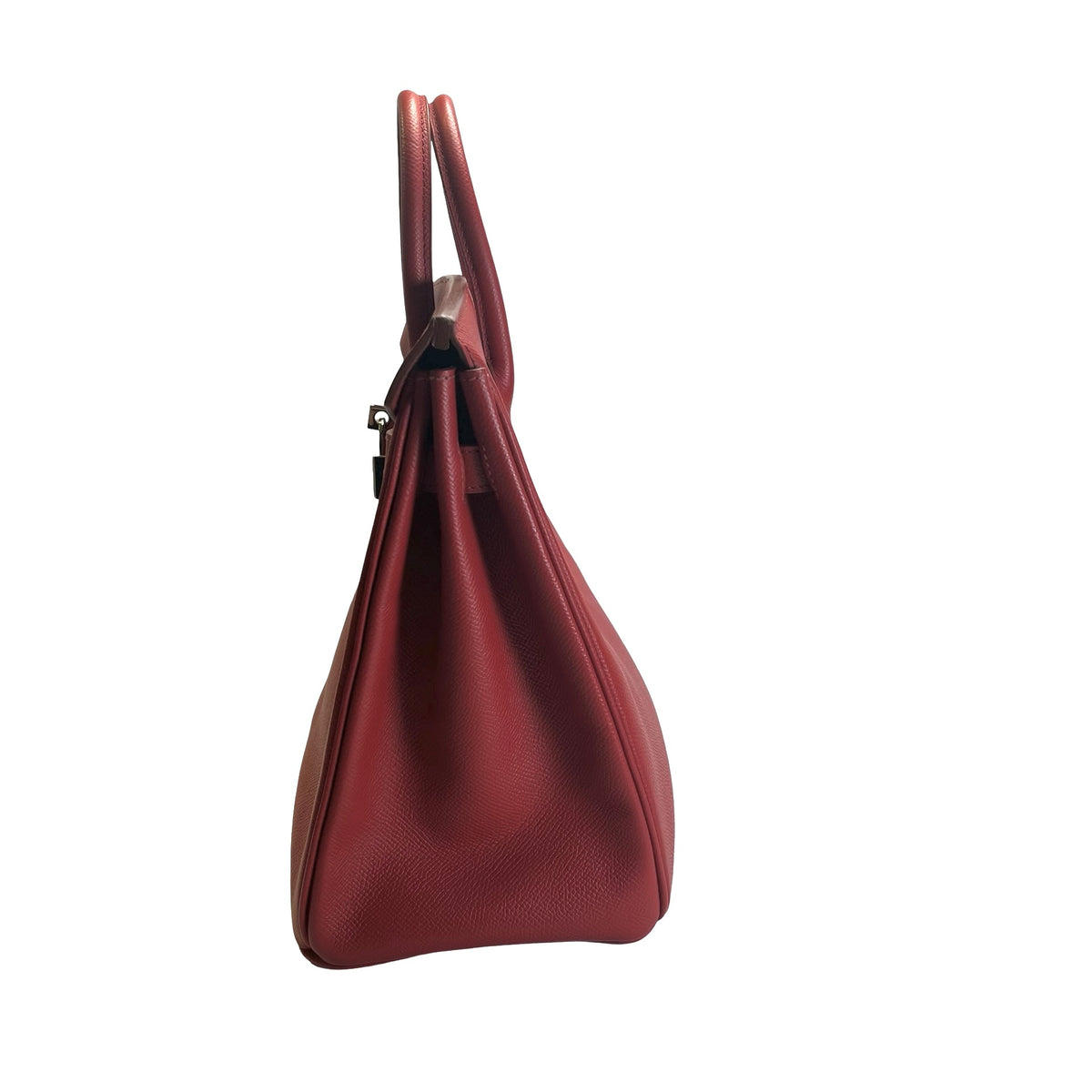 Used HERMES Epsom HAC 28 Handbag Red PHW