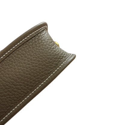 Brand New HERMES Clemence Evelyne Crossbody Bag Etoupe