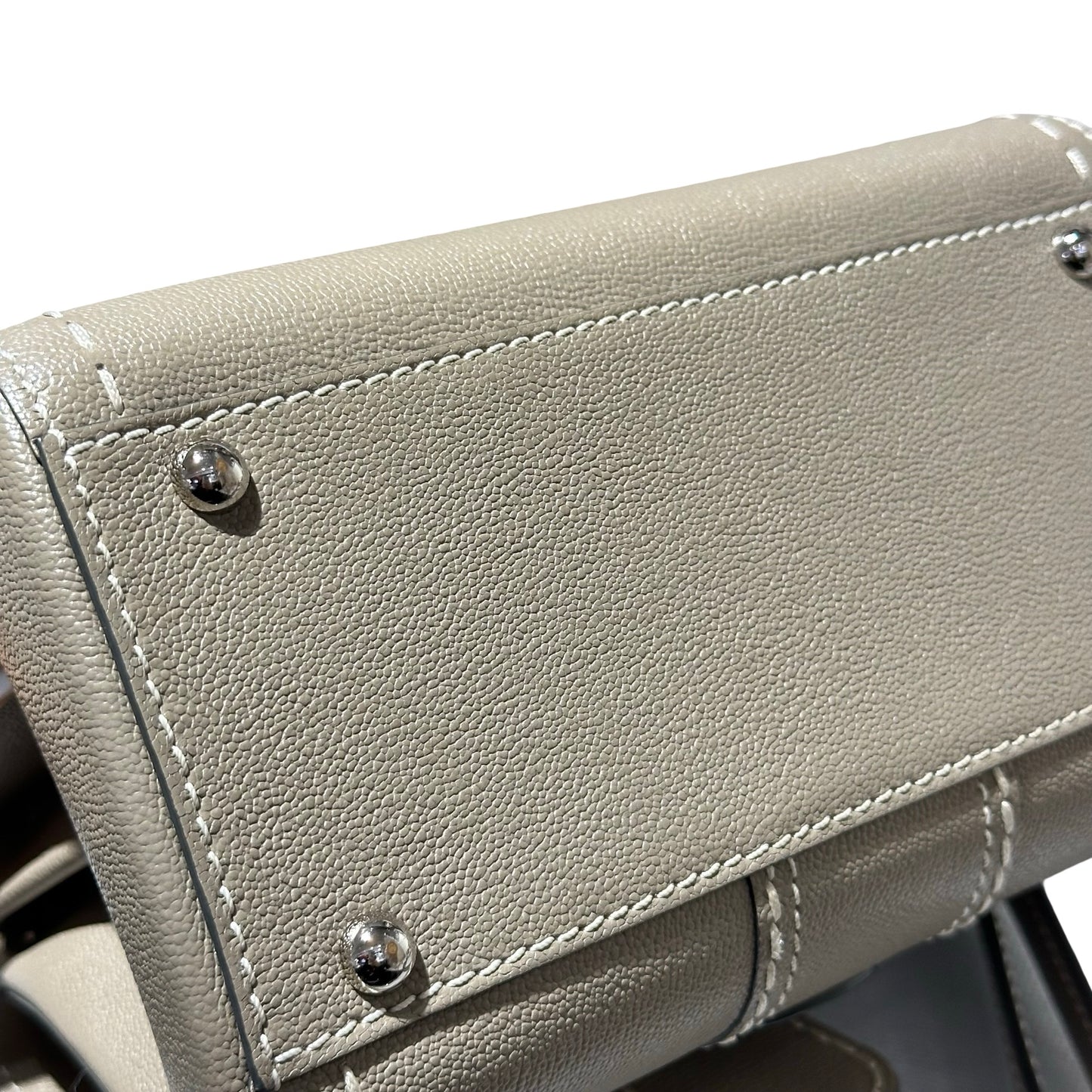 Used DELVAUX Brillant Mini Shoulder Bag Grey PHW