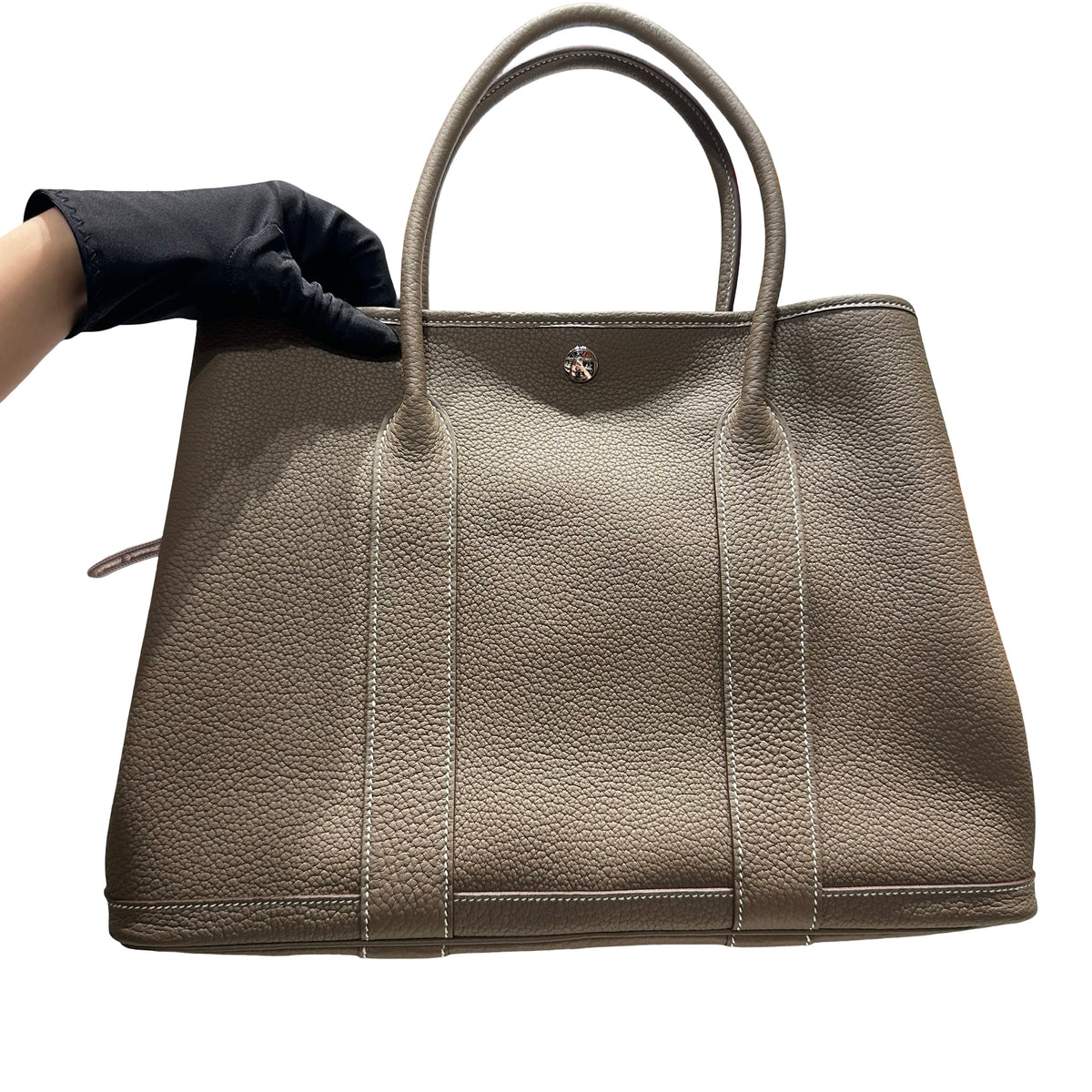 Used HERMES TC Garden Party 36 Tote Bag Etoupe GHW