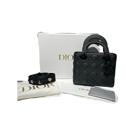 Cross Lambskin SMALL LADY DIOR Two Way Shoulder Bag [101534]