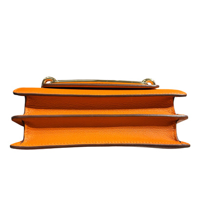 Used HERMES Roulis Shoulder Bag Orange GHW