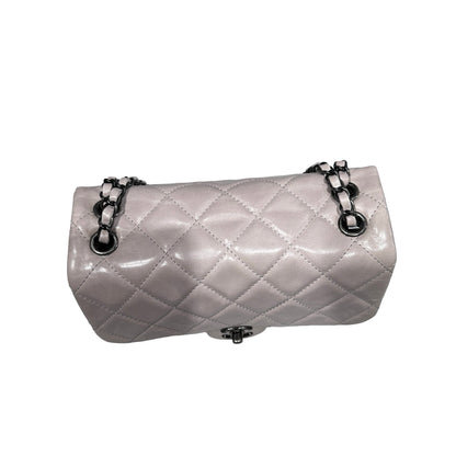 Used CHANEL Flap Chain Shoulder Bag Grey