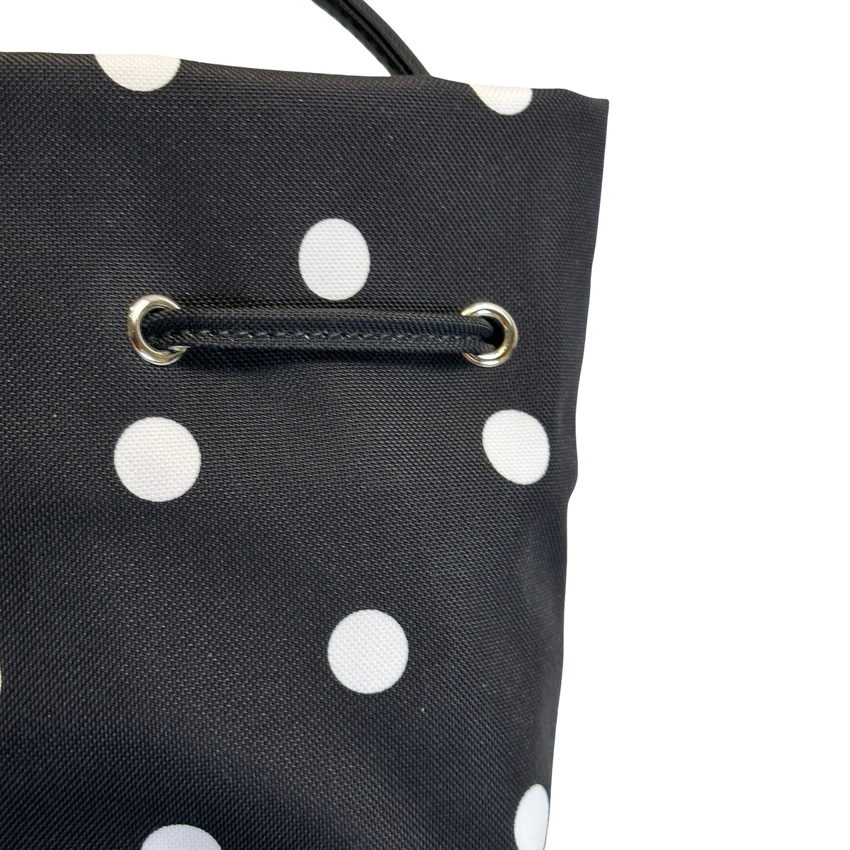 Used BALENCIAGA Polka Dot Wheel Drawstring Bucket Bag Bucket Bag Black White