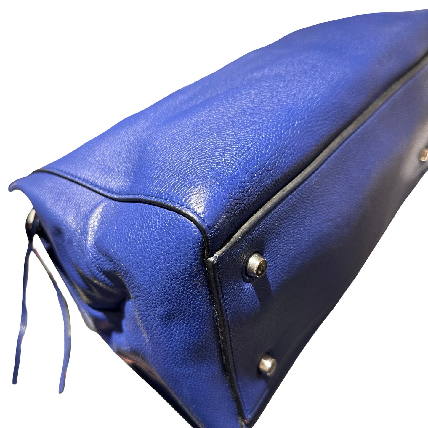 Used CÉLINE Edge Handbag Navy Blue PHW