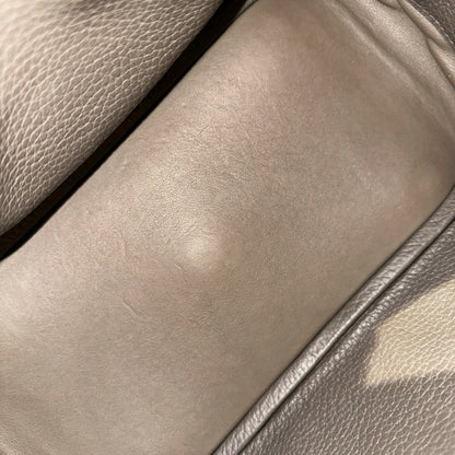 Used Hermès Clemence leather Lindy 26 Shoulder Bag GHW Etain
