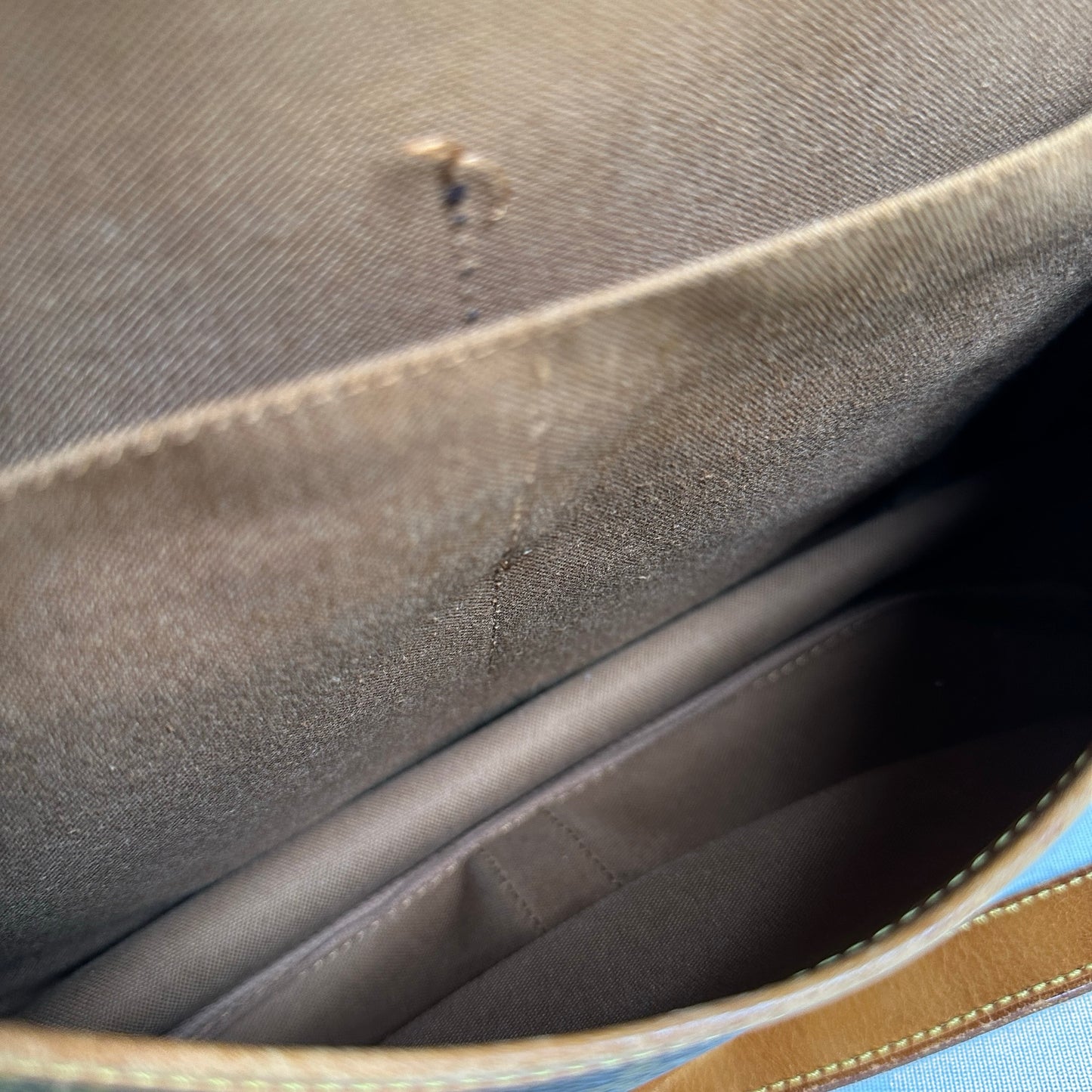 Used LOUIS VUITTON Monogram Saumur Messenger Bag Brown