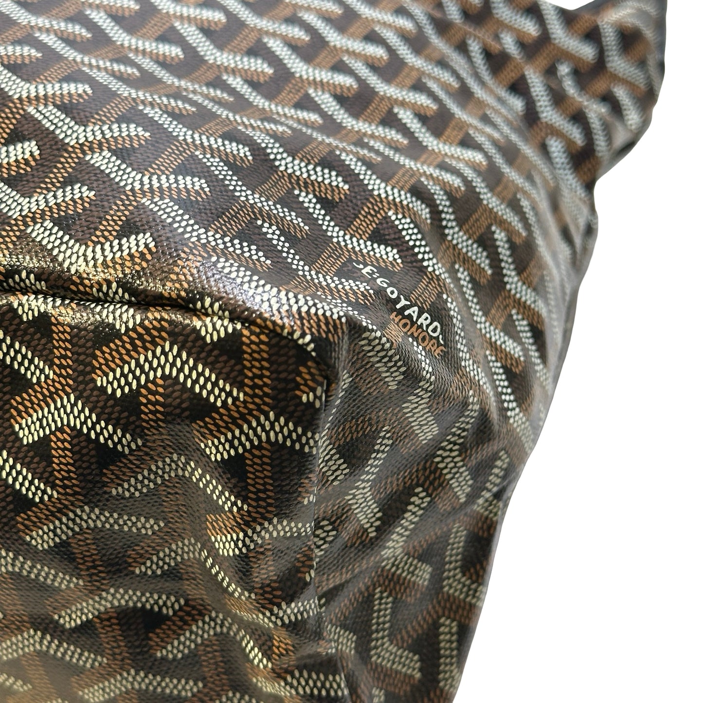 Used GOYARD Monogram BOHEME HOBO Hobo Bag Black Brown White