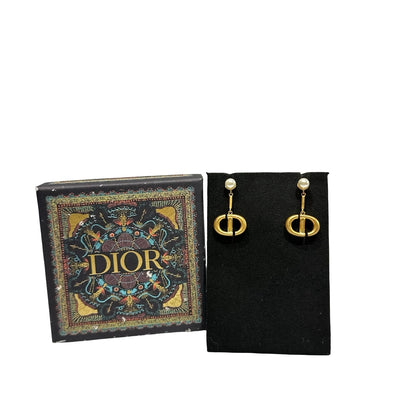 Unused DIOR Earrings White Gold