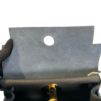 Brand New HERMES Canvas Leather Herbag Zip Shoulder Bag Black Gold