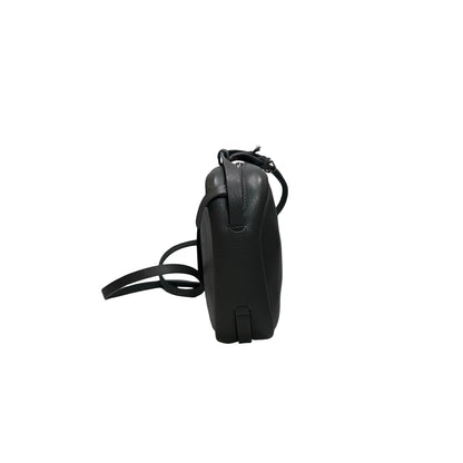 Used BALENCIAGA Calfskin Leather Crossbody Cross Body Bag Black PHW