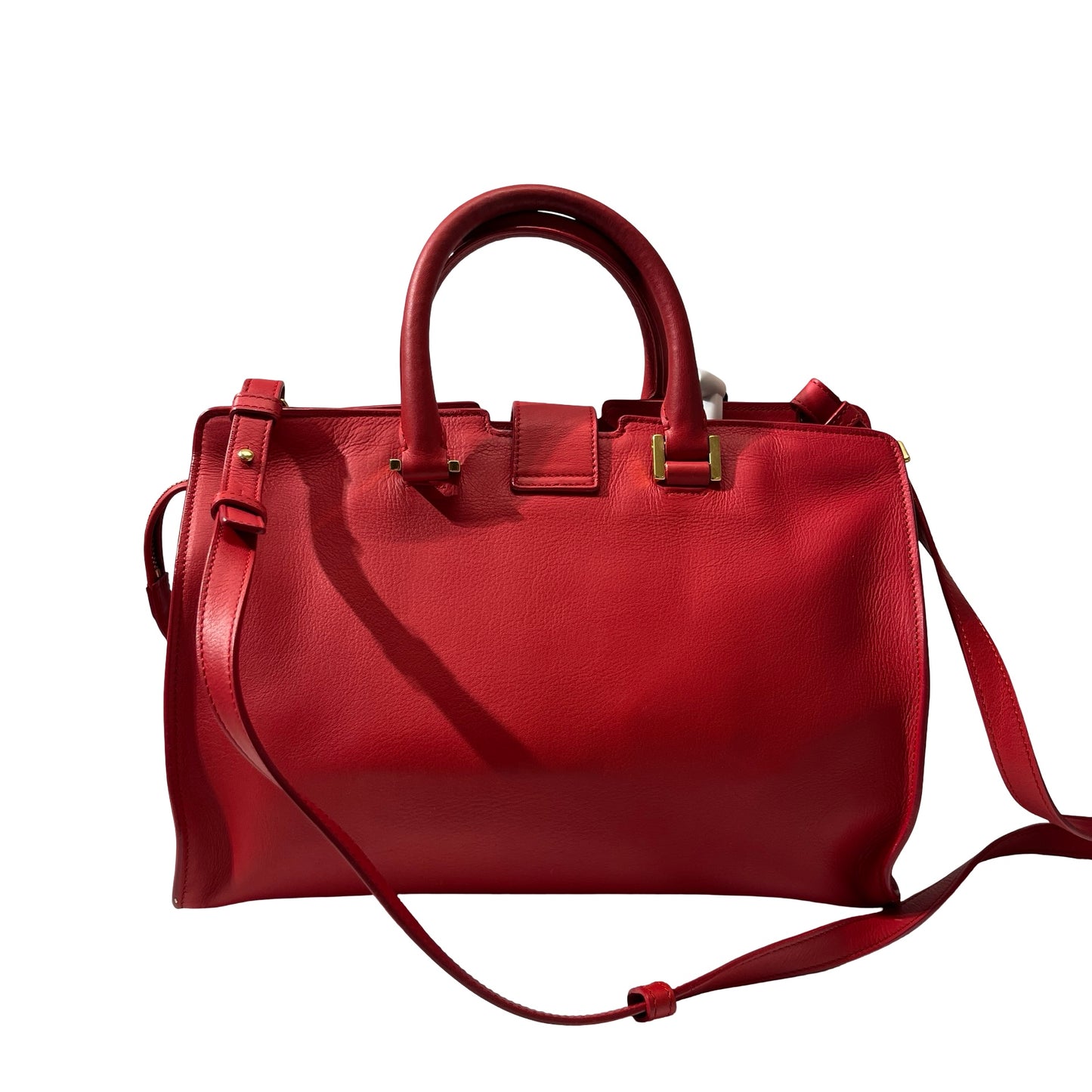 Used SAINT LAURENT Two Way Shoulder Bag Red GHW