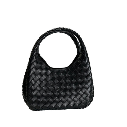 Used BOTTEGA VENETA Intrecciato Leather Jodie Handbag Black
