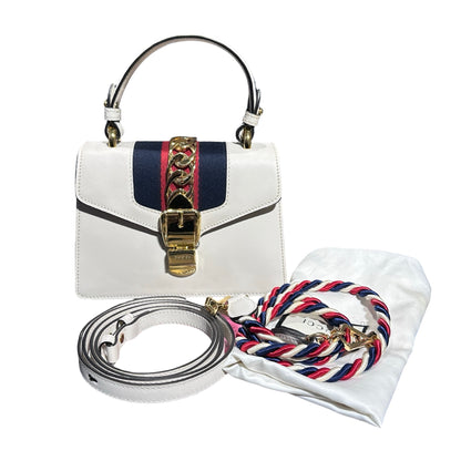 Used GUCCI Cross Body Bag White GHW