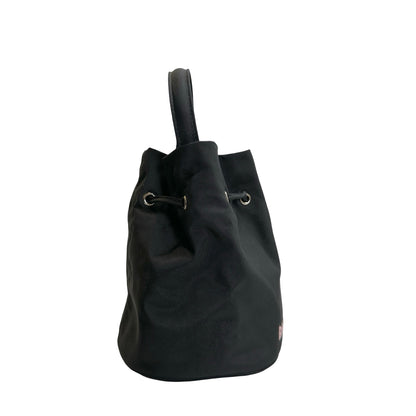 Used BALENCIAGA Logo Wheel Drawstring Bag Black Pink