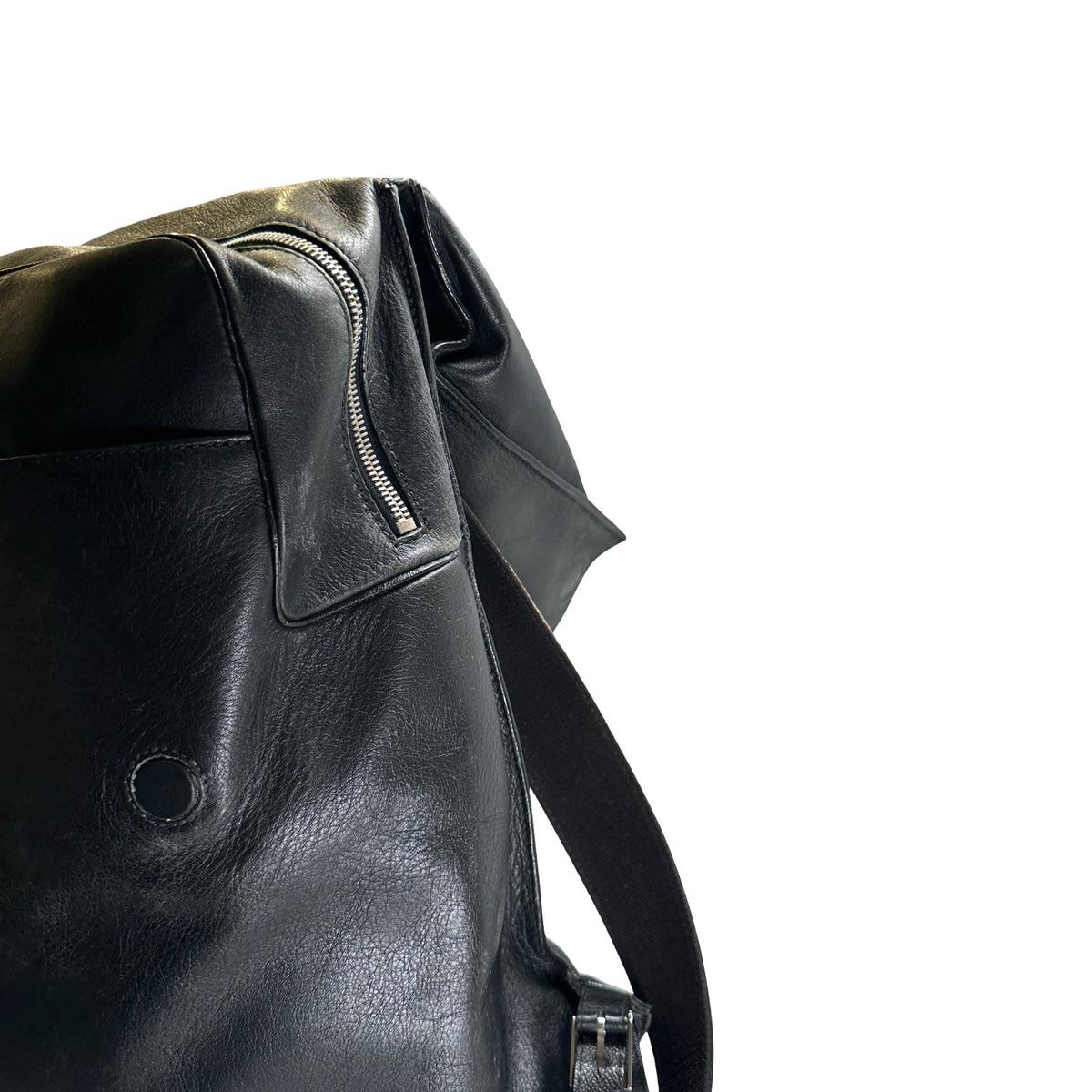 Used BALENCIAGA Leather Backpack Black