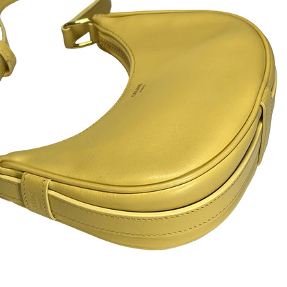 Used CELINE Leather Ava Shoulder Bag Yellow