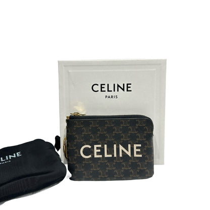 Used CELINE Card case Brown GHW