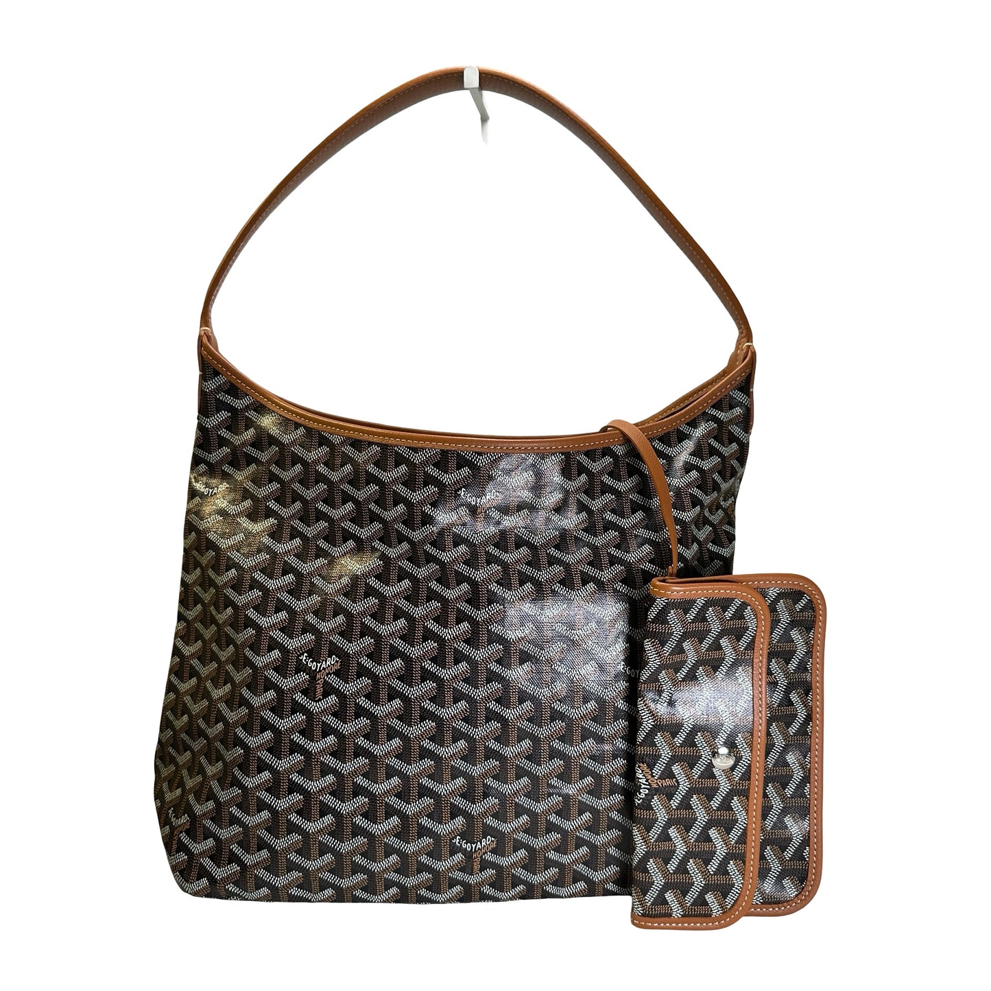Used GOYARD Goyardine Bohème Hobo Hobo Bag Black Brown PHW