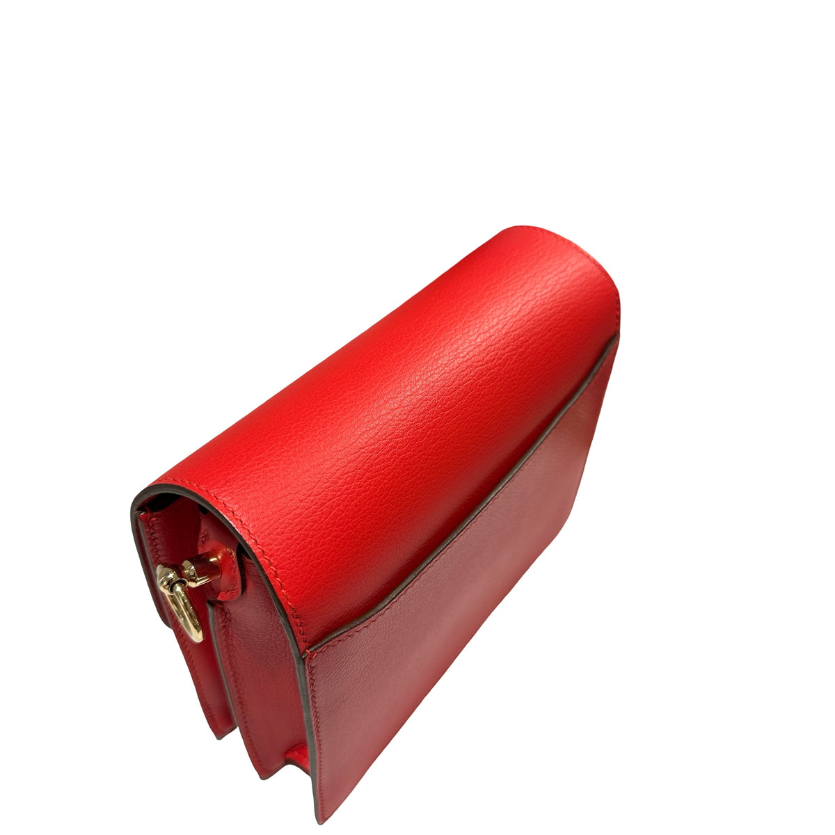Used HERMES Evercolor Mini Roulis Shoulder Bag S3 Rouge Coeur GHW