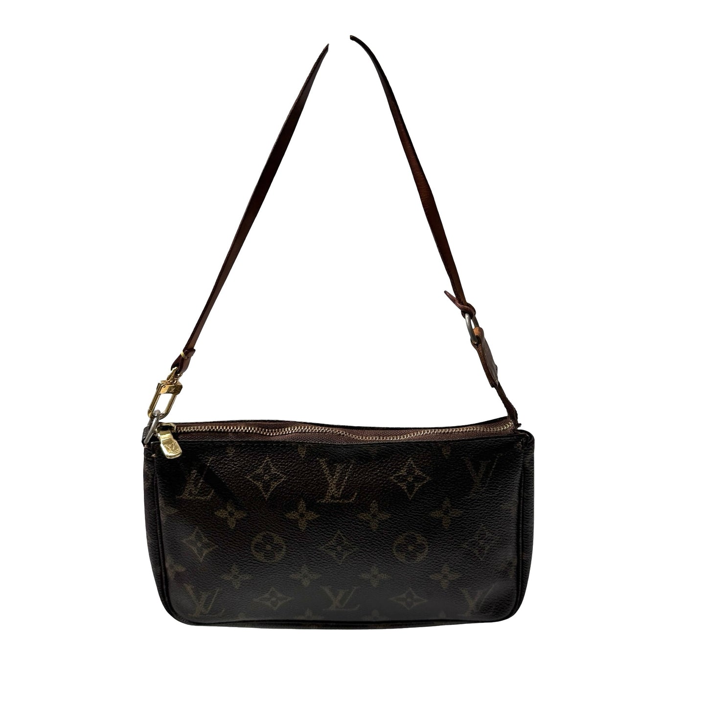 Used Louis Vuitton Monogram Eclipse coated canvas Pochette Shoulder Bag Monogram GHW