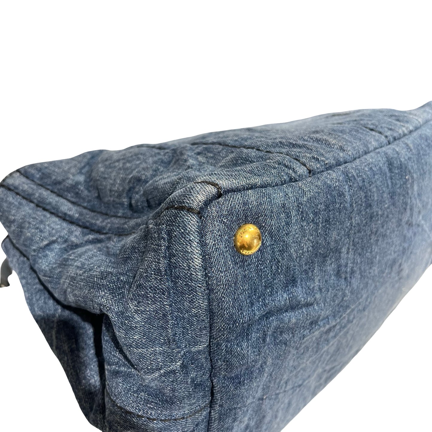 PRADA CANAPA HANDBAG DENIM GHW [3001064]