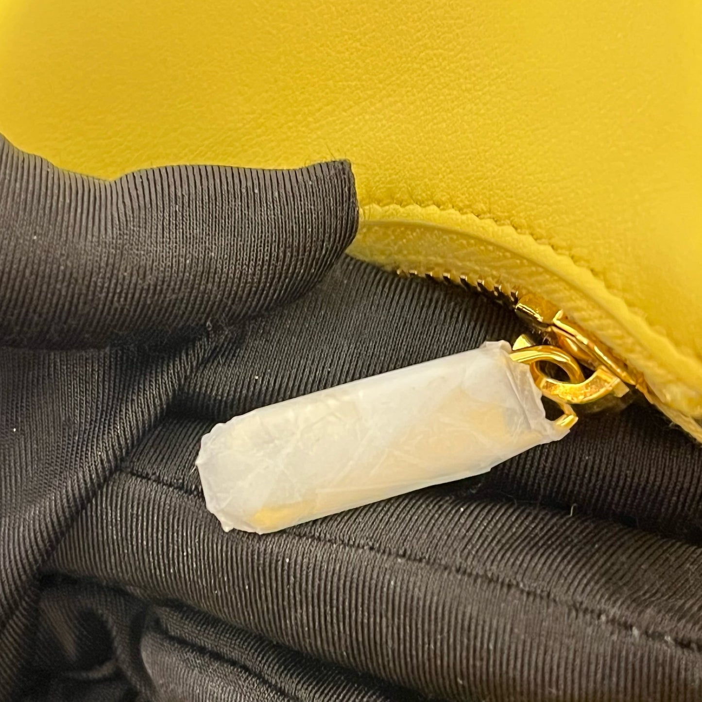 Used CELINE Leather Ava Shoulder Bag Yellow