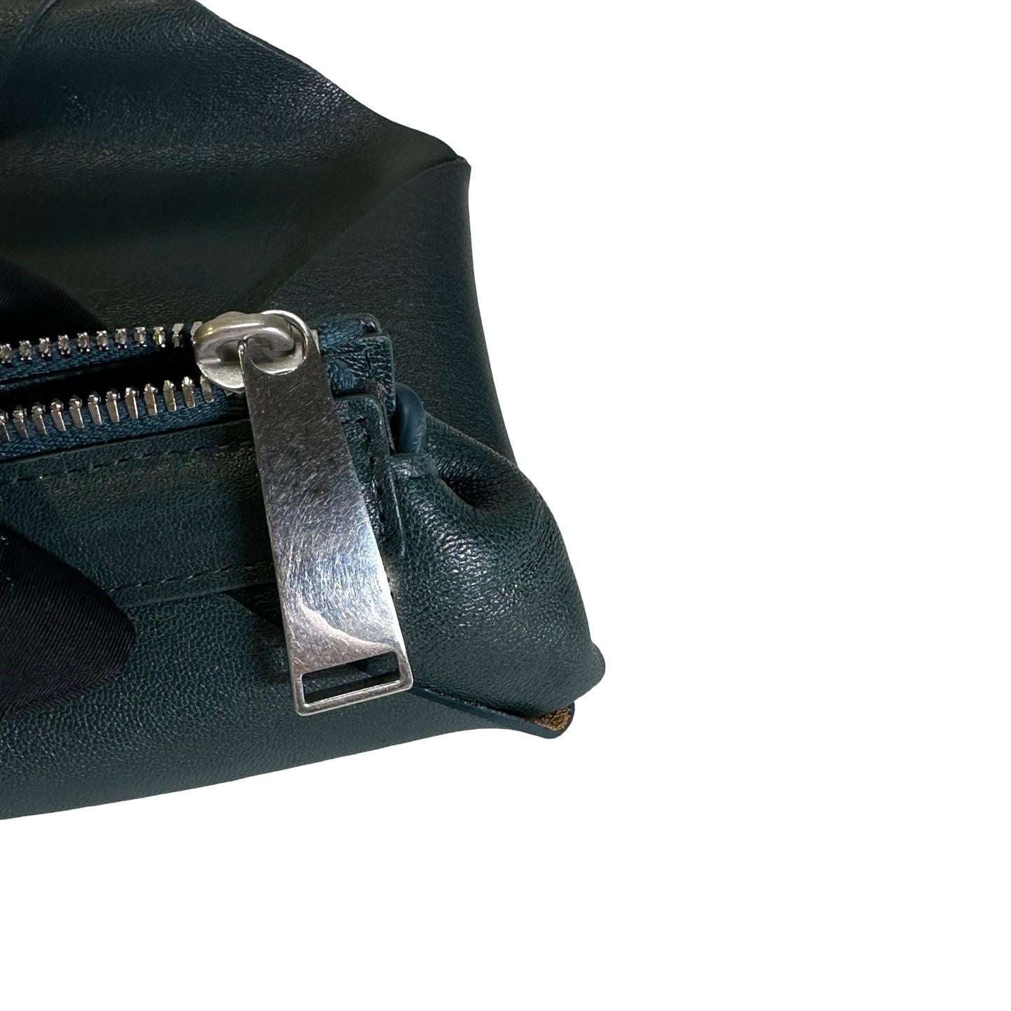 Used BOTTEGA VENETA Intrecciato Cassette Pouch Pouch Teal