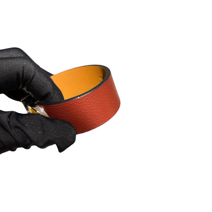 Used HERMÈS Clic H Bracelet Accessories Brown Red YELLOW
