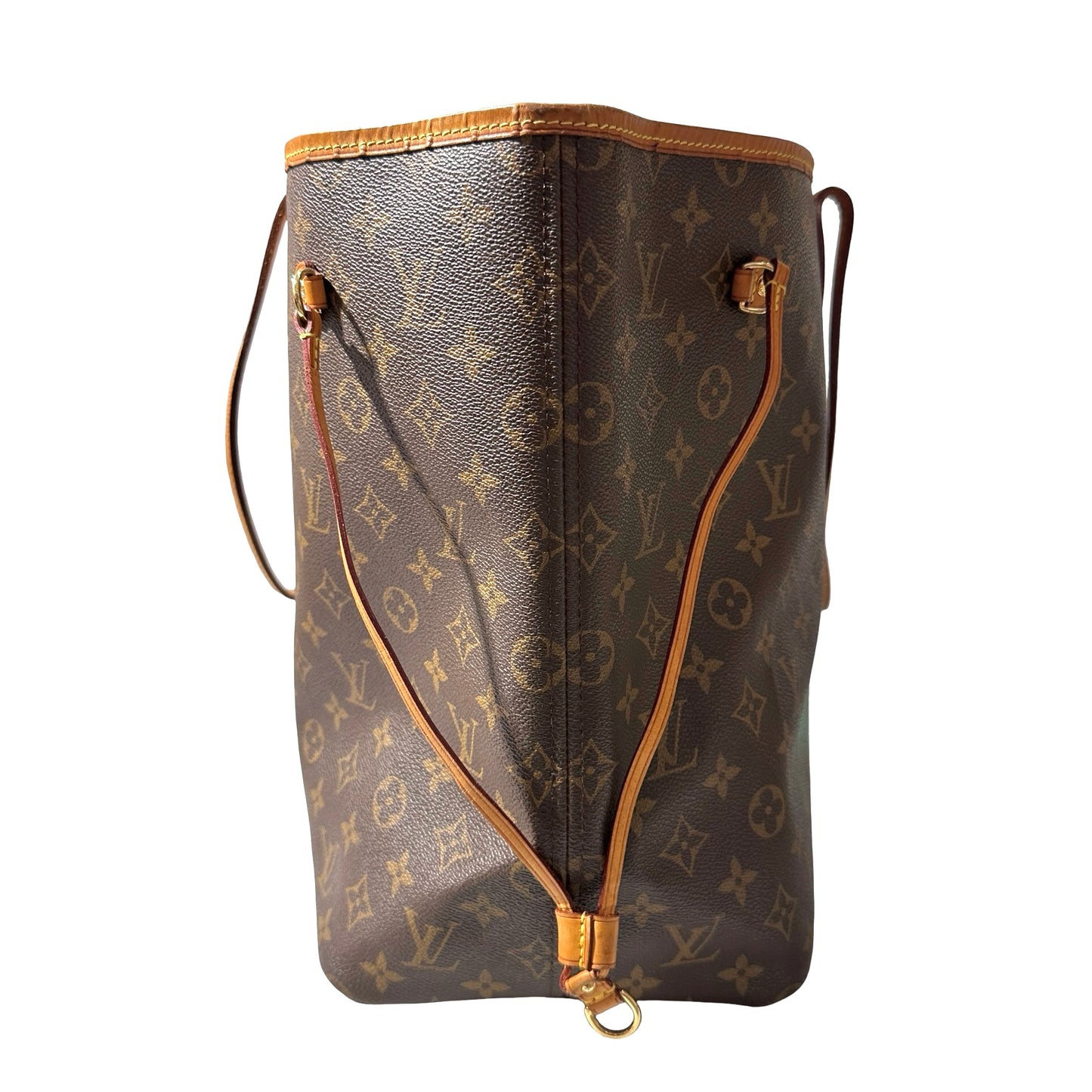 Used Louis Vuitton Monogram Eclipse Canvas Neverfull GM Shoulder Bag Brown GHW