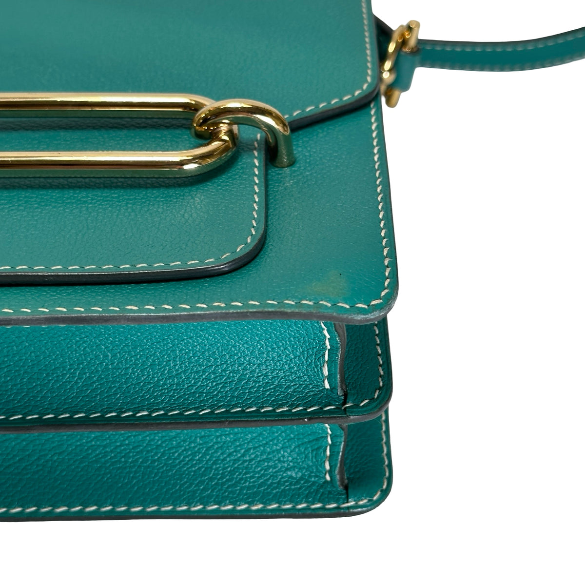 Used HERMES Epsom Roulis Shoulder Bag Green