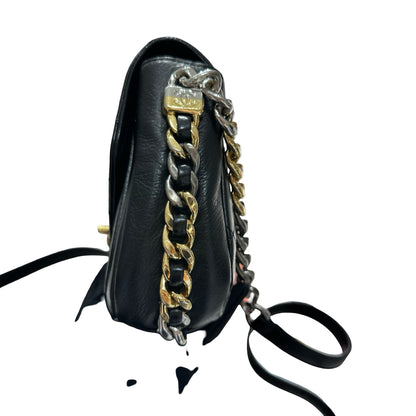 Used CHANEL Cross Body Bag Black GHW PHW