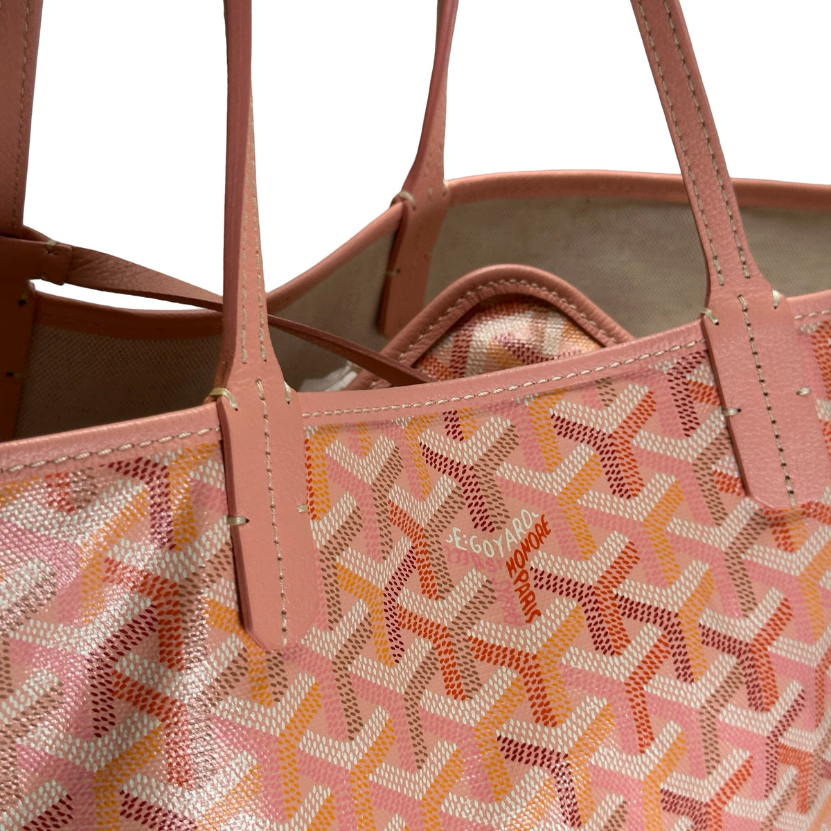 Used GOYARD Goyardine Saint Louis Tote Bag Pink