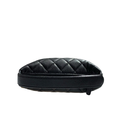 CHANEL HOBO BLACK CAVIAR GHW CHAIN SHOULDER BAG [3000582]