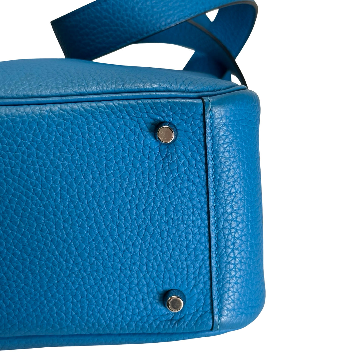 Used HERMES TC Mini Lindy Shoulder Bag Blue PHW