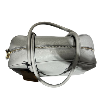 Used BURBERRY Tote Bag Grey GHW