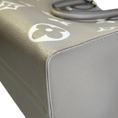 Used LOUIS VUITTON Monogram Empreinte Giant Monogram OnTheGo Tote Bag Tourterelle Creme