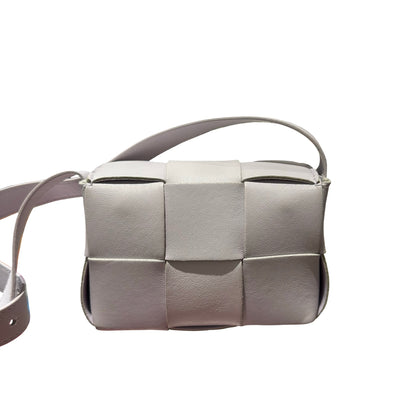 Used BOTTEGA VENETA MINI CASSETTE Cross Body Bag Purple