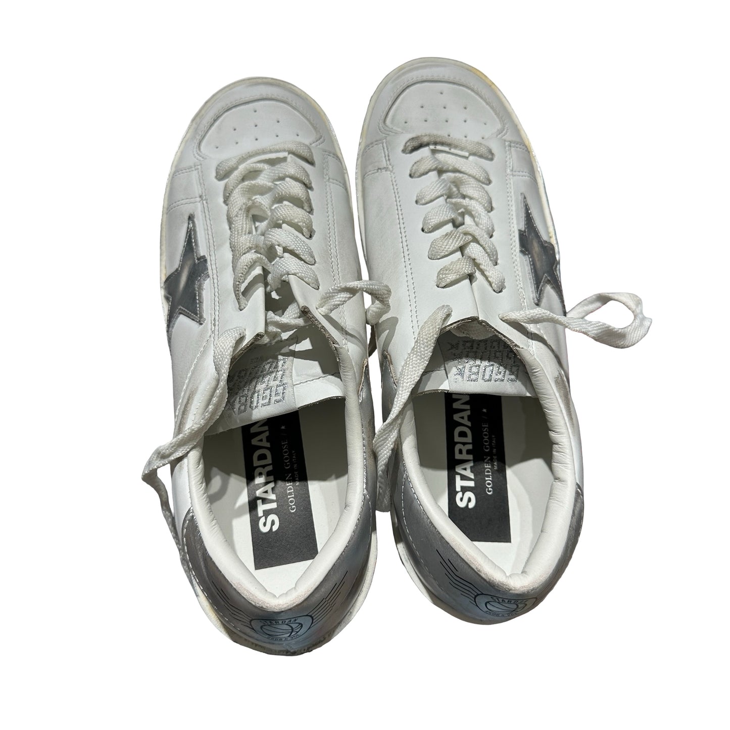 Unused GOLDEN GOOSE Stardan Sneakers Shoes White Silver