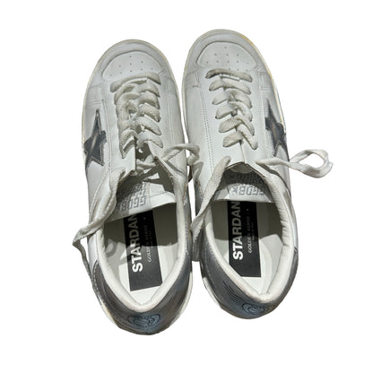 Unused GOLDEN GOOSE Stardan Sneakers Shoes White Silver