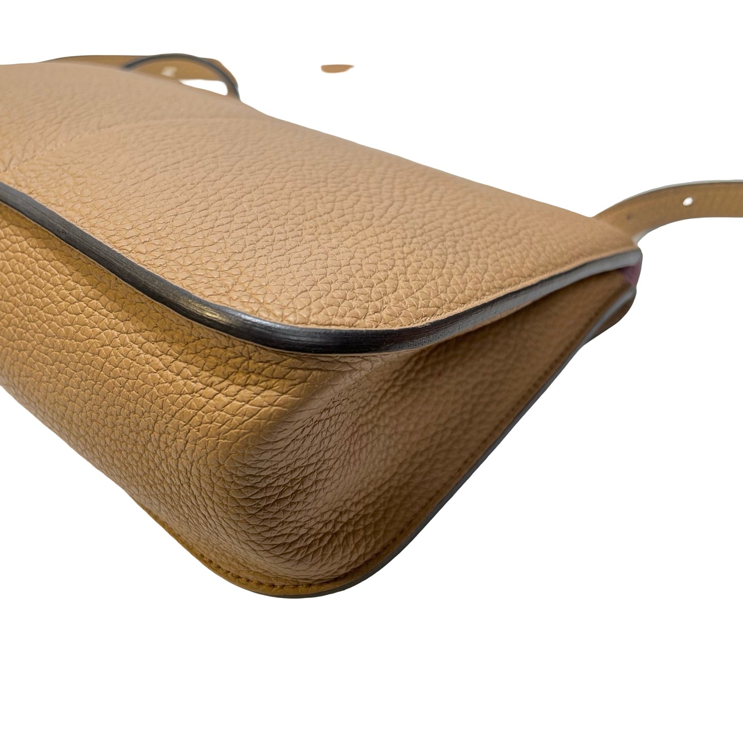 Used HERMÈS Clemence leather Halzan Shoulder Bag Brown Pink PHW