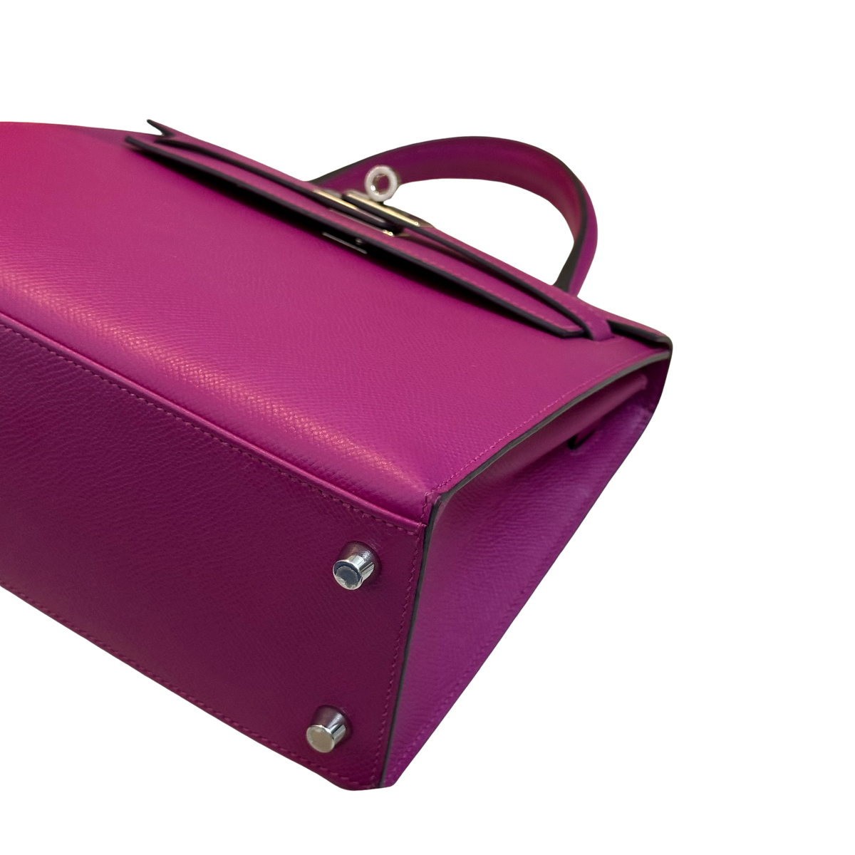 Used HERMES Epsom Kelly 25 Shoulder Bag Purple PHW