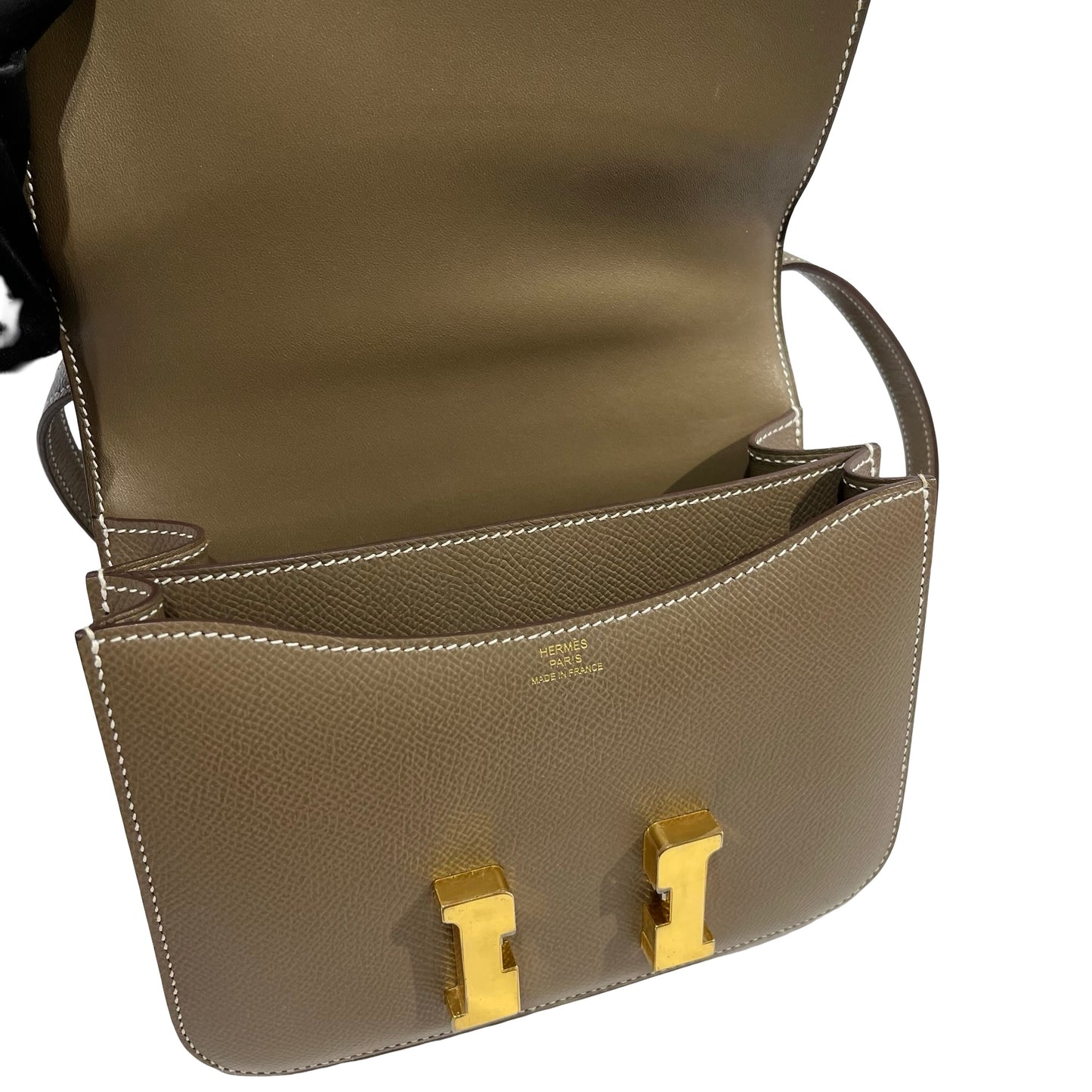 Used HERMES Epsom Constance Cross body bag Etoupe