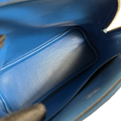 Used HERMES Epsom leather Bolide Mini Handbag Blue